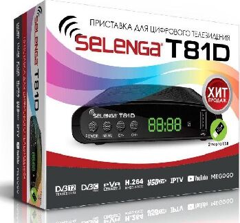 картинка ресивер цифровой selenga t81d dvb-t2/c/wifi/megogo/iptv/dolby digital, дисплей вв3266 магазин Tovar-RF.ru являющийся официальным дистрибьютором в России картинка ресивер цифровой selenga t81d dvb-t2/c/wifi/megogo/iptv/dolby digital, дисплей вв3266 от магазина Tovar-RF.ru