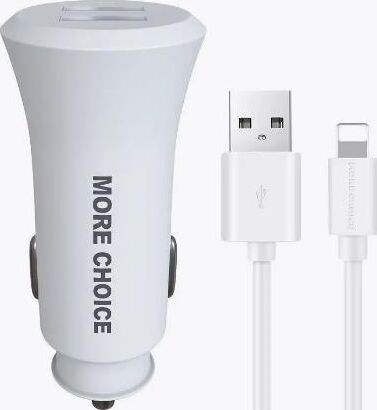 картинка азу more choice (4627151192093) ac23i 2usb 2.4a для 8-pin white от магазина Tovar-RF.ru являющимся официальным дистрибьютором в России картинка азу more choice (4627151192093) ac23i 2usb 2.4a для 8-pin white от магазина Tovar-RF.ru