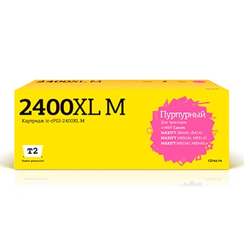 картинка t2 pgi-2400xl m картридж (ic-cpgi-2400xl m) струйный для canon maxify ib4040/ib4140/mb5040/mb5140/mb5340/mb5440, пурпурный магазин Tovar-RF.ru являющийся официальным дистрибьютором в России картинка t2 pgi-2400xl m картридж (ic-cpgi-2400xl m) струйный для canon maxify ib4040/ib4140/mb5040/mb5140/mb5340/mb5440, пурпурный от магазина Tovar-RF.ru