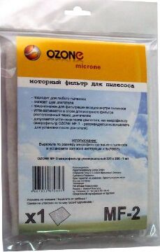 картинка аксессуары д/пылесосов ozone mf-2 фильтр моторный универсальный 320х200мм от магазина Tovar-RF.ru
