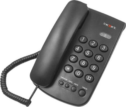 картинка телефон проводной texet tx-241 black магазин Tovar-RF.ru являющийся официальным дистрибьютором в России картинка телефон проводной texet tx-241 black от магазина Tovar-RF.ru