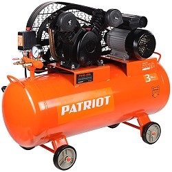 картинка PATRIOT Expert Компрессор поршневой ременной [525306312] { PTR 80-450A, 450 л/мин, 10 бар, 2200 Вт, 80 л, быстросъемный 1/4" + "елочка" } от магазина Tovar-RF.ru