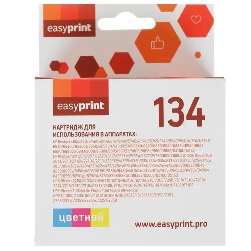 картинка easyprint  c9363he  картридж  ih-9363 №134 для hp deskjet 460/5743/6543/6843/9803/psc1613/2353/k7103, цветной от магазина Tovar-RF.ru