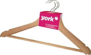 картинка Вешалка YORK деревянная 067510 (3шт/уп) магазин Tovar-RF.ru являющийся официальным дистрибьютором в России картинка Вешалка YORK деревянная 067510 (3шт/уп) от магазина Tovar-RF.ru