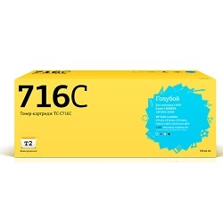 картинка t2 cartridge 716 картридж t2 (tc-c716c) для canon i-sensys lbp5050/hp clj cp1215/cp1515n (1400 стр.) голубой, с чипом от магазина Tovar-RF.ru