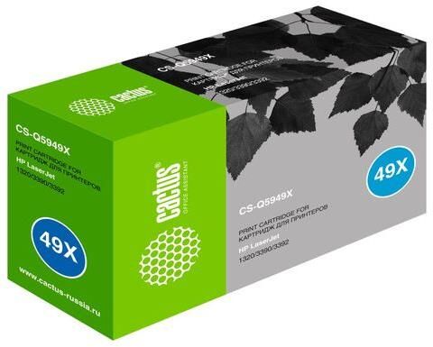 картинка картридж лазерный cactus cs-q5949x q5949x black (6000стр.) для hp lj 1320/3390/3392 от магазина Tovar-RF.ru