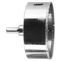 картинка Коронка алмазная по кафелю и стеклу, d=90 мм, зерно Р 60, в сборе с центрирующим сверлом и имбусовым ключом, ЗУБР Профессионал [29850-90] от магазина Tovar-RF.ru