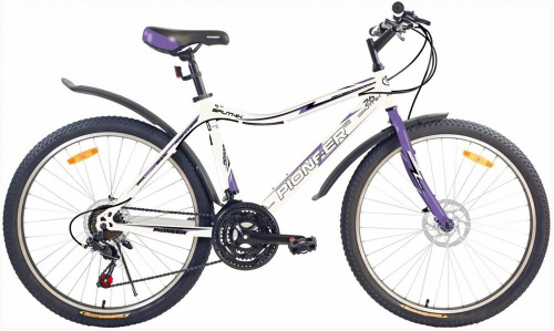 картинка велосипед pioneer sputnik 26"/18" white-violet-blackот магазина Tovar-RF.ru