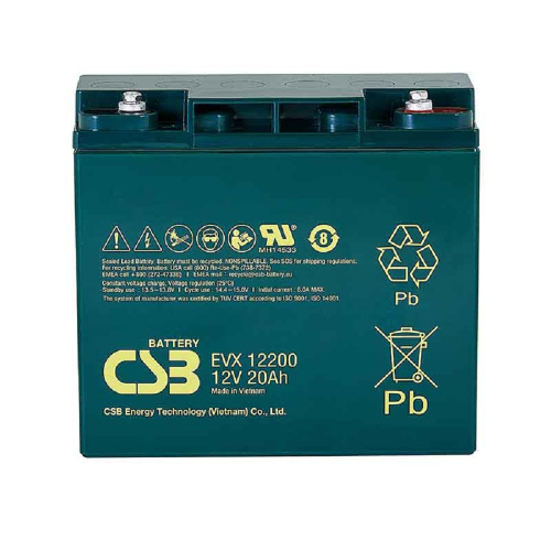 картинка csb батарея evx12200 (12v 20ah) магазин Tovar-RF.ru являющийся официальным дистрибьютором в России картинка csb батарея evx12200 (12v 20ah) от магазина Tovar-RF.ru