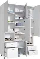 картинка детская мебель polini шкаф трехсекционный kids mirum 2330 белый (4 кор.) от магазина Tovar-RF.ru