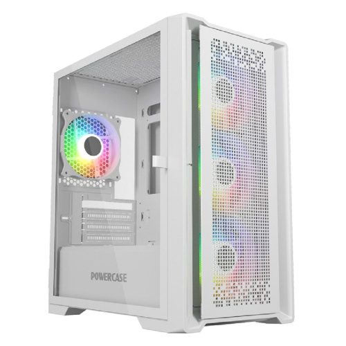 картинка Powercase ByteFlow Micro White, Tempered Glass, 4х 120mm ARGB fans, ARGB HUB, белый, mATX (CAMBFW-A4) магазин Tovar-RF.ru являющийся официальным дистрибьютором в России картинка Powercase ByteFlow Micro White, Tempered Glass, 4х 120mm ARGB fans, ARGB HUB, белый, mATX (CAMBFW-A4) от магазина Tovar-RF.ru