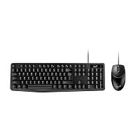 картинка клавиатура + мышь genius км-170 {черный, usb,104 кл+ кнопка smartgenius, мембранная, защита от проливаний,1000 dpi} [31330006403] от магазина Tovar-RF.ru