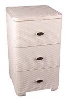 картинка Комод АЛЬТЕРНАТИВА М2429 Плетенка 3-х секцион. (сл.кость) от магазина Tovar-RF.ru