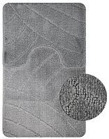 картинка Коврик д/ванной комнаты САНАКС 00312 Коврик в ванную CLASSIC UNI 201825 двойной СЕРЫЙ 55х90 + 45х55 см 100% полиэстер , ворс 11 мм от магазина Tovar-RF.ru