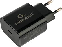 картинка универсальный адаптер питания cablexpert (21076) mp3a-pc-45, qc3.0/pd, 1 порт type-c, черный, пакет от магазина Tovar-RF.ru