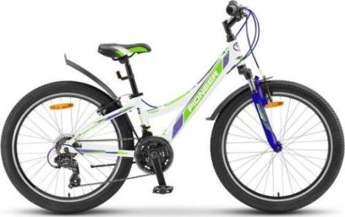картинка велосипед pioneer fiesta 24"/13" white-blue-greenот магазина Tovar-RF.ru