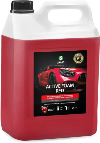 картинка grass 800002 активная пена "active foam red" пена с красным оттенком (канистра 5,8 кг) от магазина Tovar-RF.ru являющимся официальным дистрибьютором в России картинка grass 800002 активная пена "active foam red" пена с красным оттенком (канистра 5,8 кг) от магазина Tovar-RF.ru