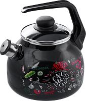 картинка Чайник APPETITE 4с209я Gazpacho эмал 3,0л со свистком от магазина Tovar-RF.ru