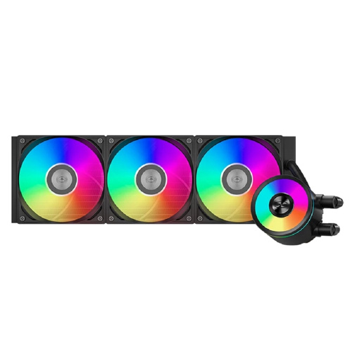 картинка система охлаждения/ pccooler da360 pro argb bk (300w, 360mm, black, argb/ fans: 3x120mm, 75.8cfm, 33.7dba, 2200rpm/ pump height 57mm, 28dba, 3000rpm, rad thickness 27mm/ s: 1851, 1700, 1200, 20xx, 115 магазин Tovar-RF.ru являющийся официальным дистрибьютором в России картинка система охлаждения/ pccooler da360 pro argb bk (300w, 360mm, black, argb/ fans: 3x120mm, 75.8cfm, 33.7dba, 2200rpm/ pump height 57mm, 28dba, 3000rpm, rad thickness 27mm/ s: 1851, 1700, 1200, 20xx, 115 от магазина Tovar-RF.ru