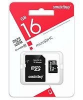 картинка карта памяти smartbuy (sb16gbsdcl10-01le) microsdhc 16gb class10 le + адаптер от магазина Tovar-RF.ru