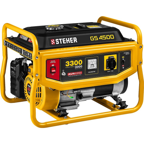картинка STEHER Бензиновый генератор, 3300 Вт [GS-4500] от магазина Tovar-RF.ru