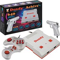 картинка игровая консоль dendy achive 640 игр + световой пистолет серая от магазина Tovar-RF.ru