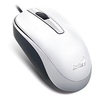 картинка genius мышь dx-120 white { оптическая, 1000 dpi, 3 кнопки+колесо прокрутки, провод 1,5 м, usb} [31010105102/31010010401] от магазина Tovar-RF.ru