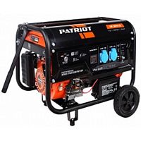 картинка Генератор бензиновый PATRIOT  GP 3810LE [474101550] {Двигатель: 4т, OHV, АИ-92, 210 сс, 7.0 л.с; Мощность ном/макс: 2.8/3.0 кВт; Объём бака: 15 л;Розетки: 2 евро 16А; Вес: 49 кг;} от магазина Tovar-RF.ru