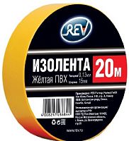 картинка Изолента ПВХ REV 28684 4 ПВХ 0,13*15мм Желтая 20м от магазина Tovar-RF.ru