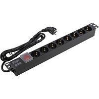 картинка exegate ex280843rus блок розеток exegate serverpro pdu-19h804 al-8s-eu2.5-sw, 19",1u,алюм, 8schuko, евровилка, 2.5м от магазина Tovar-RF.ru
