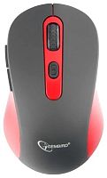 картинка gembird musw-221-r {мышь беспров., чёрный/красный, 5кн.+колесо-кнопка, 800/1200/1600dpi, 2.4ггц, трехуровневая система энергосбережения} от магазина Tovar-RF.ru