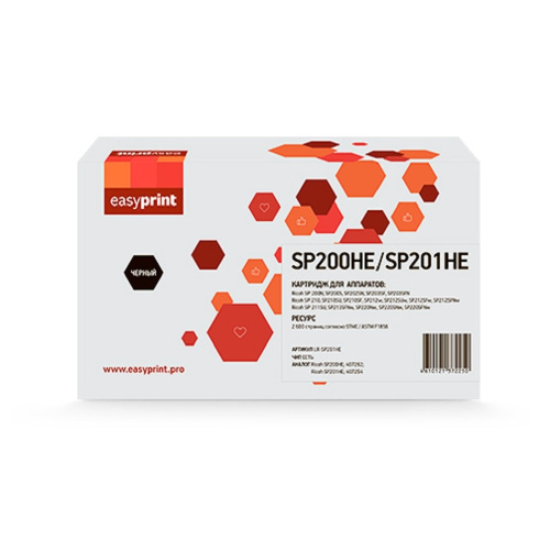 картинка картридж easyprint lr-sp200he/sp201he для ricoh sp200/210/211/212/220 (2600стр.) черный, с чипом, 407254/407262 магазин Tovar-RF.ru являющийся официальным дистрибьютором в России картинка картридж easyprint lr-sp200he/sp201he для ricoh sp200/210/211/212/220 (2600стр.) черный, с чипом, 407254/407262 от магазина Tovar-RF.ru
