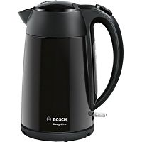картинка чайник электрический bosch twk3p423 1.7л. 2400вт черный (корпус: нержавеющая сталь) от магазина Tovar-RF.ru