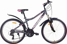 картинка велосипед pioneer favorite 26"/16" gray-black-pinkот магазина Tovar-RF.ru