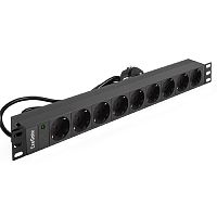 картинка exegate ex280850rus блок розеток exegate serverpro pdu-19h904 al-9s-eu2.5, 19",1u,алюм, 9schuko, евровилка, 2.5м от магазина Tovar-RF.ru