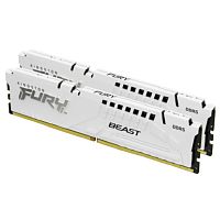 картинка kingston ddr5 dimm 64gb 5200mt/s cl40 (kit of 2) fury beast white xmp kf552c40bwk2-64 от магазина Tovar-RF.ru