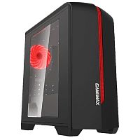 картинка gamemax корпус centauri black red без бп (atx,черн.-кр,usb3.0, зак.стекло, 1*120мм. rgb, пыл.фильтр) от магазина Tovar-RF.ru