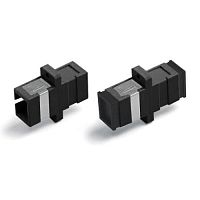 картинка   hyperline fa-p01z-sc/sc-n/bk-bk оптический проходной адаптер sc-sc, mm, simplex, корпус пластиковый, черный, черные колпачки от магазина Tovar-RF.ru