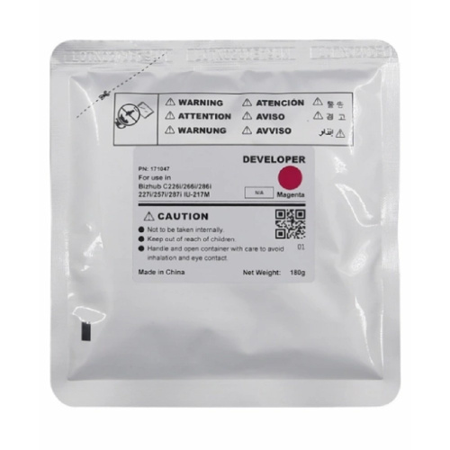 картинка девелопер iu-217m-developer для konica minolta bizhub c227i/c257i/c287i (cet) magenta, 180г, 90000 с от магазина Tovar-RF.ru