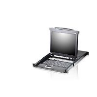 картинка 8-портовый kvm-переключатель с жк-дисплеем slideaway/aten/ single rail 8p ps/2-usb lcdkvmp 17inch от магазина Tovar-RF.ru