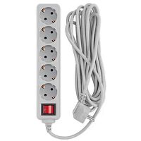картинка pc pet сетевой фильтр ap01006-5-gr 5м (5 розеток, euro, euro/rus), серый {619891} от магазина Tovar-RF.ru