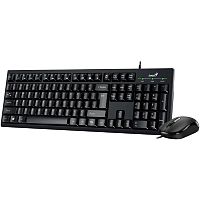 картинка комплект проводной genius km-100se клавиатура+мышь, usb. цвет: черный (31330009402) от магазина Tovar-RF.ru