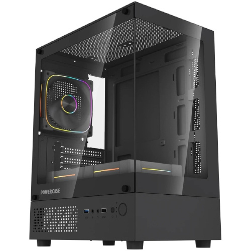 картинка Powercase Корпус Vision Micro M1 ARGB, Tempered Glass, 3x 120mm ARGB fans, чёрный, mATX (CVMM1B-A3) магазин Tovar-RF.ru являющийся официальным дистрибьютором в России картинка Powercase Корпус Vision Micro M1 ARGB, Tempered Glass, 3x 120mm ARGB fans, чёрный, mATX (CVMM1B-A3) от магазина Tovar-RF.ru