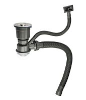 картинка Сифон для мойки FABIA PROFI 8733 Сифон для мойки большая горловина с переливом, с отводом под сливной шланг и со сьёмной корзинкой для мусора от магазина Tovar-RF.ru