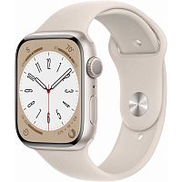 картинка apple watch series 8, 45 мм, корпус из алюминия цвета сияющая звезда, спортивный ремешок цвета сияющая звезда, размер m/l [mnuq3ll/a] (сша) от магазина Tovar-RF.ru