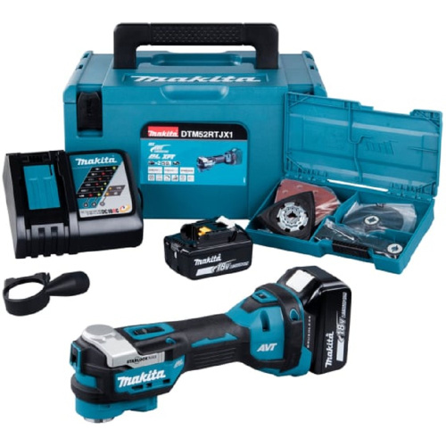 картинка Многофункциональный инструмент Makita DTM52RTJX1, аккумуляторный, 2 АКБ в комплекте магазин Tovar-RF.ru являющийся официальным дистрибьютором в России картинка Многофункциональный инструмент Makita DTM52RTJX1, аккумуляторный, 2 АКБ в комплекте от магазина Tovar-RF.ru