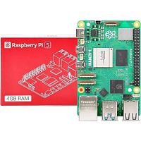 картинка микрокомпьютер raspberry pi 5 4гб broadcom bcm2712 четырехъядерный 64-разрядный процессор arm cortex-a76 cpu 2,4 ггц,  (46054 ) от магазина Tovar-RF.ru
