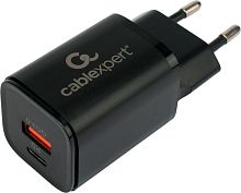 картинка универсальный адаптер питания cablexpert (21078) mp3a-pc-43 qc3.0/pd черный от магазина Tovar-RF.ru