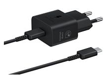 картинка сетевое зарядное устройство samsung ep-t2510,  usb type-c,  usb type-c,  25вт,  3a,  черный [ep-t2510xbegeu] от магазина Tovar-RF.ru