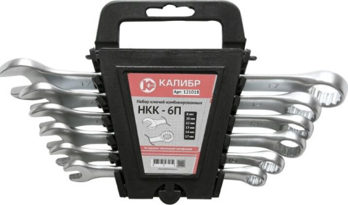картинка Набор ключей КАЛИБР НКК-6П (6 штук, CRV) от магазина Tovar-RF.ru